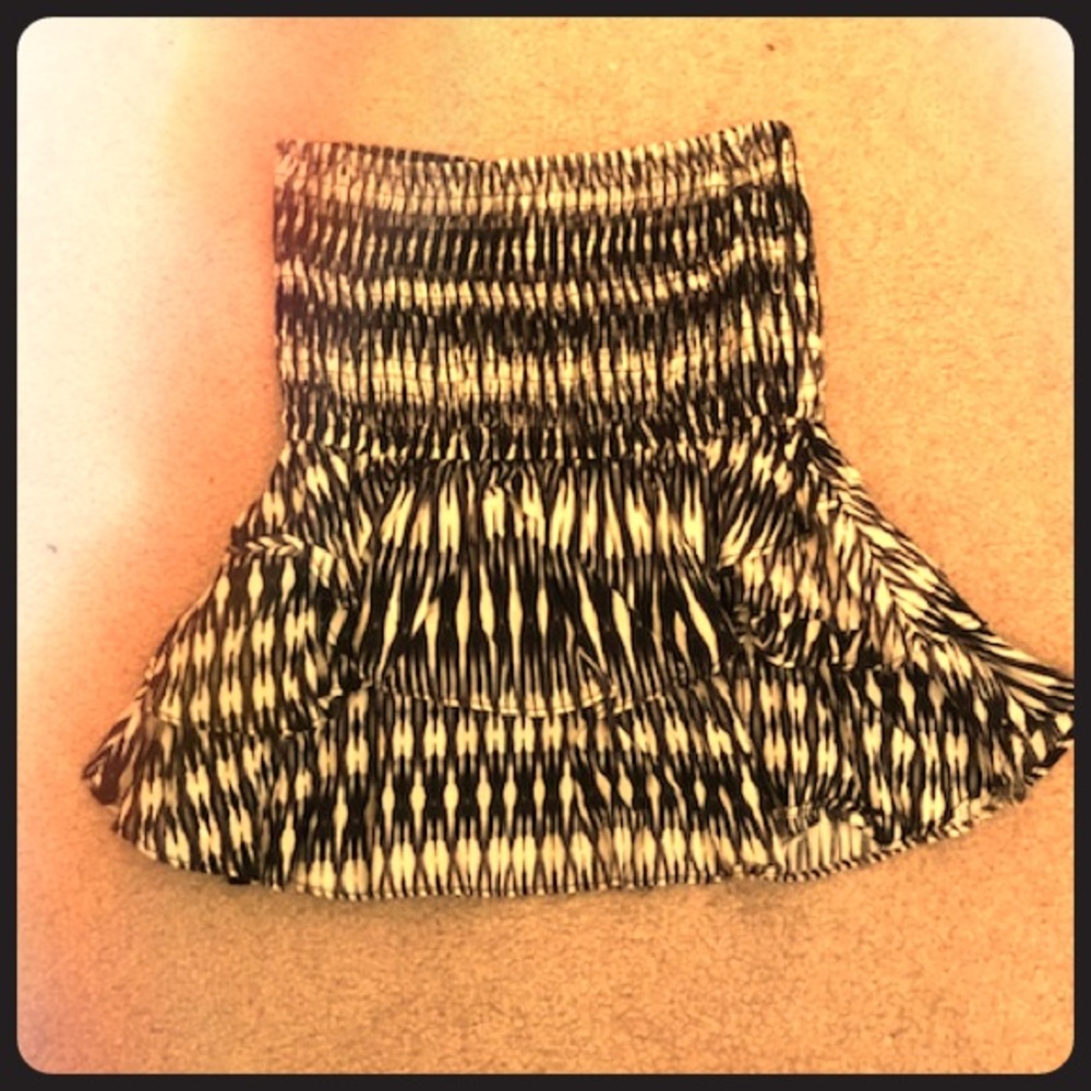 Black and White Mini Skirt
